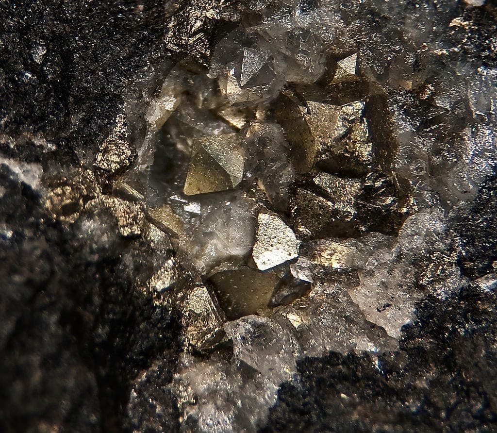 Close-up of mineral crystals